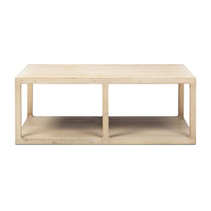 Ellis - Open Frame Coffee Table With Lower Shelf - Natural