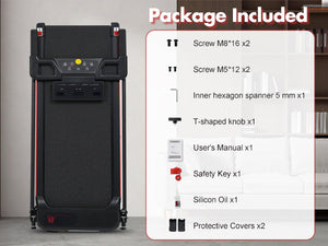 Portable Treadmill with 8% Incline and 265 lb Capacity