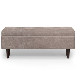 Shay - Large Square Coffee Table Storage Ottoman Mid-Century Style