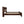Queen Bed With Bookcase Headboard - Brown