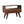 Solid Wood Mini Curved Media Unit, Chestnut, 1-Drawer, 1 Open Slot