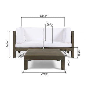 Oana - 3 Piece Loveseat Set With Coffee Table