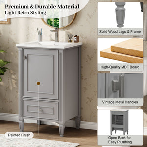 Retro Bathroom Vanity With Sink