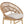 Cyril Outdoor Wicker Papasan Style Dining Chair with Teak Finished Legs - Set of 2