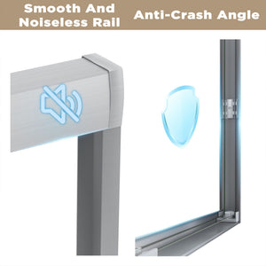Double Sliding Shower Door With Explosion Proof Film