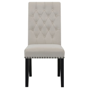 Tufted Rolled Backrest Side Chairs (Set of 2)