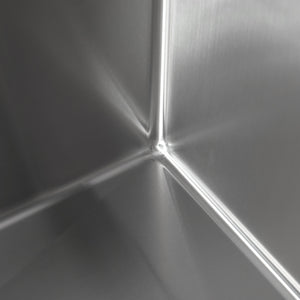 Stainless Steel Kitchen Sink, 33"x22" Single Bowl, Overmount Handmade Sink in Brushed