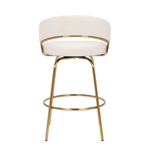 Jie - Glam Fixed Height Counter Stool (Set of 2)