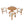 5-Piece Outdoor Acacia Wood Round Dining Set