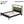 Queen Size Bed Frame with Plush Green Upholstered Headboard