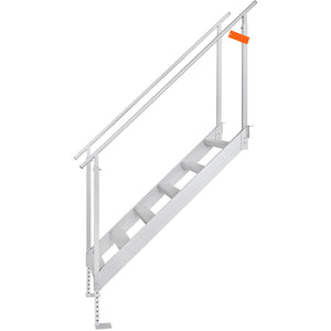 Dock Ladder, 43''-51'' Adjustable Height, 6 Steps with Dual Handrails