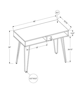 Contemporary Computer Desk with Storage Drawers