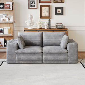 71" Cloud Sofa in Corduroy Fabric