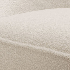 Anson - Swivel Chair With Soft Rounded Back - Off White