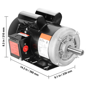 2HP Electric Motor 1725 RPM AC 115V/230V with Dual Rotation
