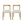 Solid Rubber Wood Dining Chairs (Natural Oak + Beige) Set of 2