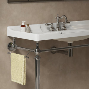 VICI 48" Bathroom Ceramic Basin with 3 Pre-Drilled Holes