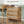 Rattan Nightstand Set of 2 with 3 Drawers in Caramel Oak