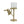7.9x4x11' Gold Rabbit Pillar Candle Holder with Clear Glass Hurricane Shade