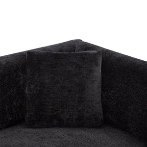 83.50" Modern Flared Arms Sofa (Black)