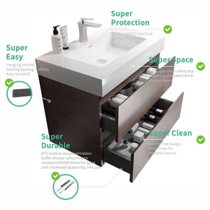 Alice Bathroom Vanity Wall Mounted With Sink