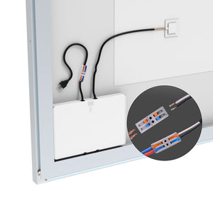 LED Bathroom Vanity Mirror Wall Mounted Adjustable / Warm / Natural Lights Anti-Fog Touch Switch With Memory Modern Smart Large Bathroom Mirrors