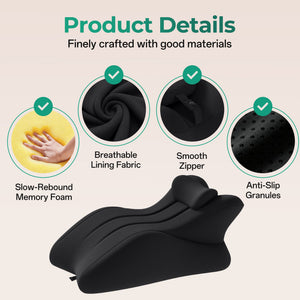 27° Ergonomic Memory Foam Support Pillow for Couples