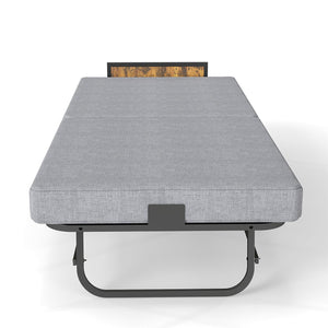 78"×31" Folding Bed with Headboard & USB Charging Station