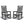 Outdoor Rocking Chair Set of 2, HDPE Patio Rocking Chair for Adults, Oversized Outdoor Rocker for Porch Garden Lawn,Grey