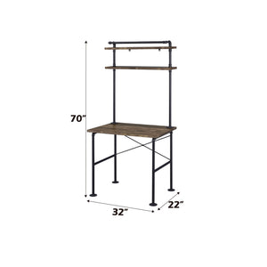 Ensata Rustic Writing Desk - Black / Oak