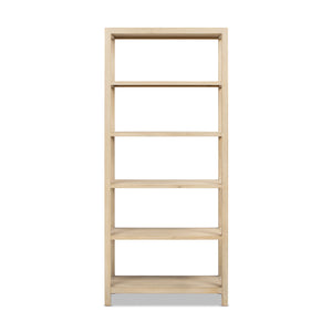 Ellis 71' Reclaimed Wood 5-Shelf Open Frame Bookcase