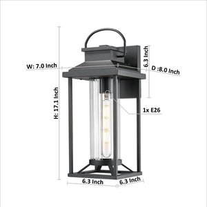 Outdoor Porch Lights Textured Black Exterior Lighting Fixtures Wall Mount