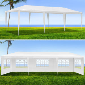 Outdoor Canopy Tent 30'L × 10'W with Removable Sidewalls