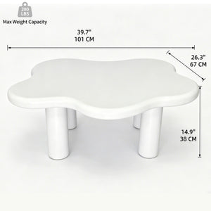 Cloud Shaped Coffee Table With 4 Round Legs