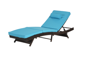Outdoor Wicker Reclining Chair Set of 2