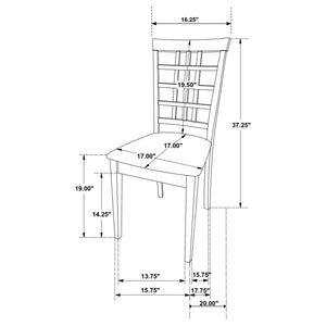 Lattice Back Side Chair (Set of 2) - Brown