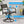 Set of 2 Powder-Coated Steel 360° Swivel Outdoor Dining Chairs with All-Weather Cushions