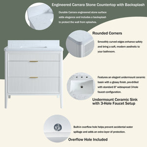 Fully Assembled 36'' Bathroom Vanity
