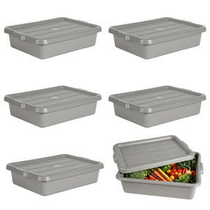 6-Pack Commercial Meat Tubs with Lids