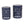 Modern Iron Cut Design End Table Set of 2 - Navy Blue