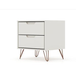 Rockefeller - Nightstand With 2 Drawers - Off White