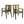 Mid Century Modern Arm Dining Chair Set with Rattan Backrest