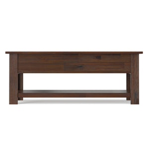 Monroe - Rectangular Coffee Table With Drawers - Brown