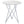 Halverson - Round Top Bar Table - White / Silver