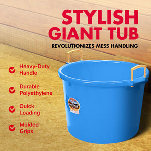 Little Giant 70 Quart Durable and Versatile Utility Muck Tub w/Handles, Berry - TRAPSKI