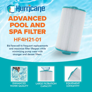 Hurricane 2 Pack HF4H21-01 Advanced Pool and Spa Filter Cartridge Replacement