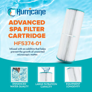Hurricane 2 Pack HF5374-01 Advanced Pool and Spa Filter Cartridge Replacement