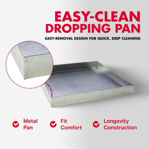 Pet Lodge 30 x 30 x 2.75 Inches Heavy Duty Metal Rabbit Hutch Dropping/Waste Pan