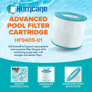 Hurricane Replacement Spa Filter Cartridge for Pleatco PSD125 & Unicel C-8320