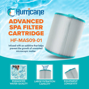 Hurricane Filters HF-MAS09-01 Advanced Spa Filter Cartridge Replacement for PMA40L-F2M Master Spas, Legacy, Freedom, and Other Compatible Models